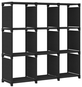 322610 vidaXL Органайзер с 9 отделения, черен, 103x30x107,5 см, плат