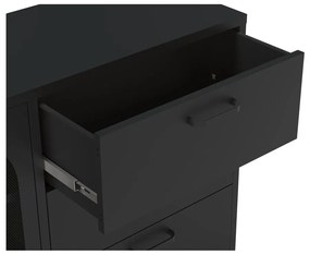 Черен скрин 140x90 cm Diora – Marckeric