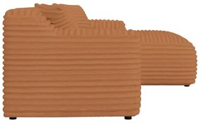 Теракотен ъглов диван от рипсено кадифе (десен ъгъл) Martin – Ropez