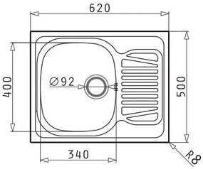 Измийте Pyramis Sparta 1B 1D-62X50-гладка