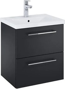 Шкаф Unik Roma Compact Plus, matt black, 515 x 395 mm с 2 чекмеджета и умивалник