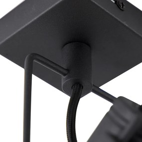 Индустриален таванен прожектор черен регулируем GU10 50mm - Suplux