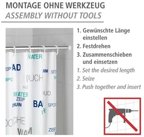 Прът за душ завеса в сребрист цвят 110 - 185 cm – Wenko