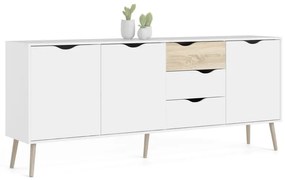 Бял скрин 196x82x39 cm Oslo – Tvilum