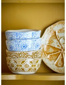 Сини/оранжеви глинени купички в комплект от 4 бр. 200 ml Milton – Bloomingville