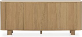 Скрин от декор от дъб в естествен цвят 180x75x40 cm Padoc – MOME