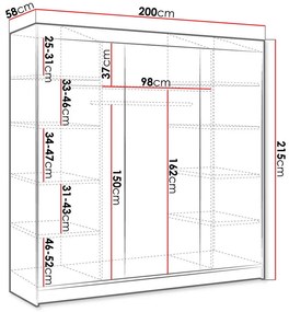 Гардероб Derby II плъзгащ се-Leuko - Drus