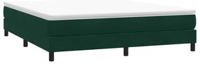 3315840 vidaXL Box Spring легло без матрак Тъмнозелено 180x210 cm кадифе