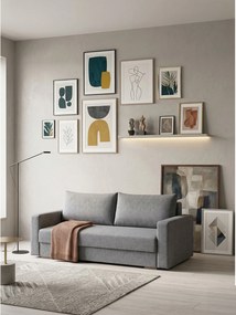 Диван Kleio двуместен-130φ 80β εκ.-Γκρι