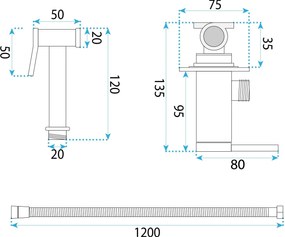 Смесител за биде Rea Foster Brush Nickel