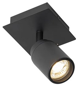 Модерен прожектор за баня черен квадратен IP44 - Ducha