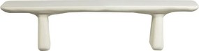 Пластмасова градинска пейка в цвят слонова кост Loggia – WOOOD