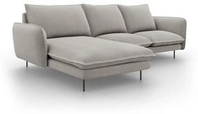 Светлосив ъглов диван , ляв ъгъл Vienna - Cosmopolitan Design