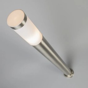 Външна лампа стълб стомана 110 см IP44 - Rox с наземна шипа и кабелен втулка