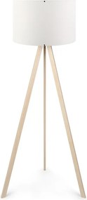 Rosling TopMebel подова лампа от МДФ/плат/ПВЦ в натурален/бял цвят 38x21x140cm.
