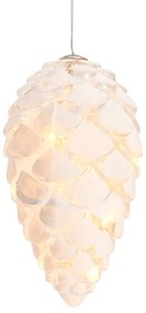 Бяла висяща коледна светлинна украса ø 7 cm Celina – Sirius