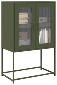 853378 vidaXL Висока дъска маслиненозелена 68x39x107 cm Стомана