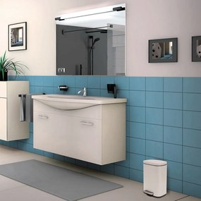 Стоманено кошче за боклук с педал в матово бял цвят 5 l Akira – Spirella