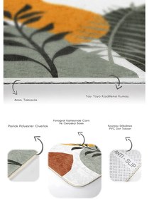 Зелени кадифени постелки за баня в комплект от 2 бр. 60x100 cm Illustrated Autumn – Mila Home