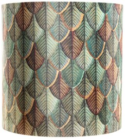 Кадифена абажура с дизайн на листа и златно покритие 40/40/40