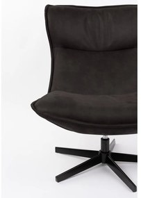 Тъмносиво кадифено кресло John - White Label