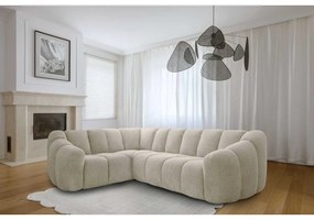 Бежов ъглов диван (ляв ъгъл/L форма) Shell – Miuform