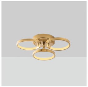 LED осветително тяло за таван златно ø 17 cm Halka – Opviq lights