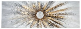 Картина atmosphera Kylia, Ръчно рисувано платно 150x150 см, Златна, Асорти дизайни