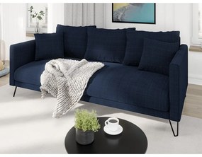 Тъмносин шенилов диван 200 cm Freya – Ropez