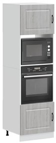 3315037 vidaXL Шкафове за фурна 2 бр Lucca, сив сонома, инженерна дървесина