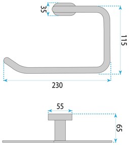 Закачалка за баня Ring 110 Til Brush Gold