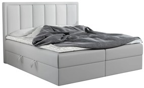 Тапицирано легло-boxspring  FRANIA, 180x200,бяла еко кожа