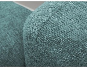 Син шенилов разтегателен ъглов диван с място за съхранение (ляв ъгъл) Mele – Makamii