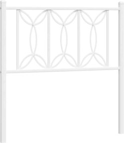 376205 vidaXL Метална резервна табла за легло, бяла, 90 см