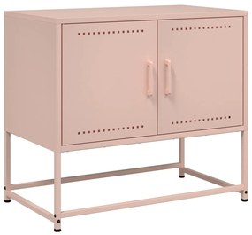 846471 vidaXL ТВ шкаф, розов, 68,5x39x60,5 см, стомана