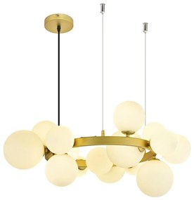 Brilagi - LED Пендел MILLA 15xG9/3W/230V златист/бял
