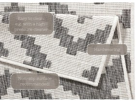 Сив килим за открито , 80 x 250 cm Malta - NORTHRUGS