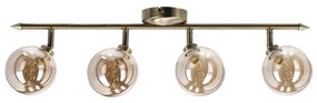 Лампа за таван в бронзов цвят със стъклен абажур ø 10 cm Rodia - Candellux Lighting