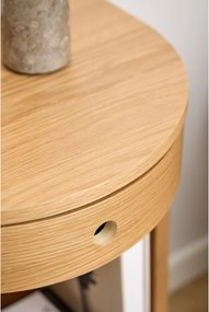 Нощно шкафче от декор от дъб в светло естествен цвят Paron – Actona