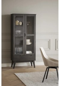 Кафява витрина от декор от дъб 82x185 cm Filippa – Rowico