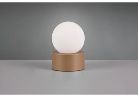 Бяло-кафява настолна лампа (височина 17 cm) Countess - Trio