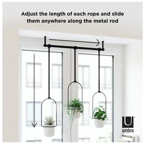 Пластмасови покрития за кашпи в комплект 3 бр. за билки/висящи и стенни ø 7,5 cm Triflora – Umbra