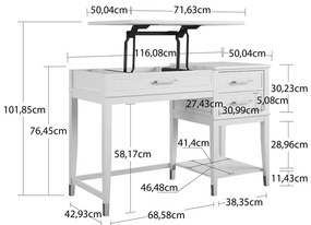 Работна маса 49x115 cm Westerleigh – CosmoLiving by Cosmopolitan