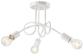 Бяла висяща лампа за 3 крушки Camilla - LAMKUR
