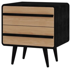 Нощно шкафче в черен и естествен цвят Chantal - Støraa