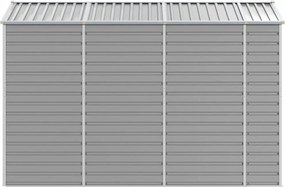 Градинска барака светлосива 191x300x198 см поцинкована стомана