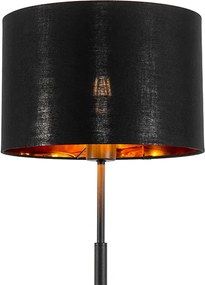 Смарт подова лампа черна със златист кръг вкл. WiFi A60 - VT