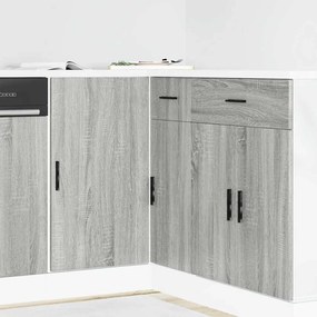 854294 vidaXL Долен шкаф за мивка Lyon Сиво инженерно дърво Sonoma
