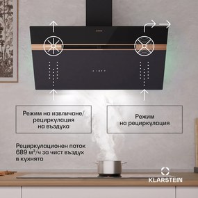 Klarstein Alina абсорбатор | 90 cm | 690 m³/h | Тих | EEK A++