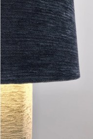 Синя метална настолна лампа с текстилен абажур (височина 50 cm) Demra – Bizzotto